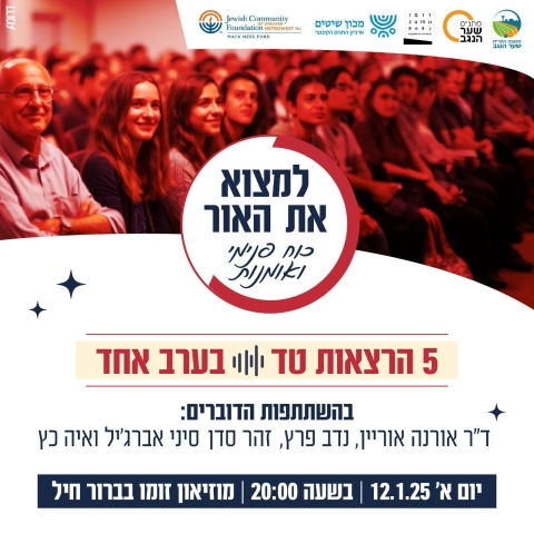טד נודד בשער הנגב - למצוא את האור : כוח פנימי ואמנות